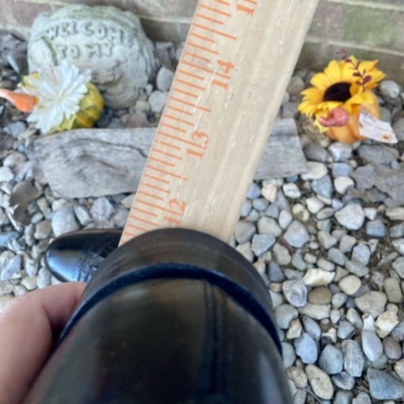 Stacy Adams Mens Vintage Size 9.5 D Black Lace Up Cap Toe Leather Dress Shoes - Picture 7 of 8